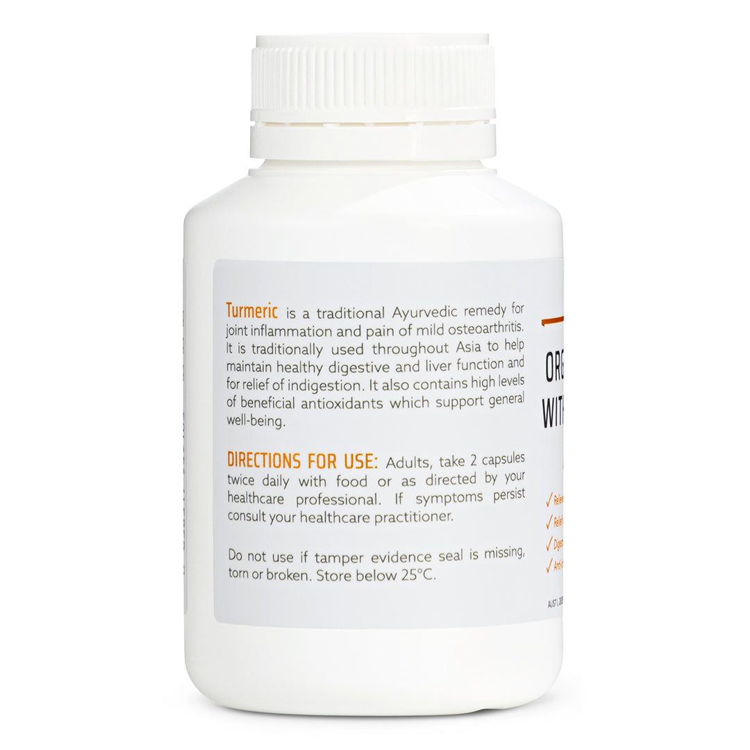 Organic Powdered Turmeric with Black Pepper and Ginger Capsules - 3 Pack