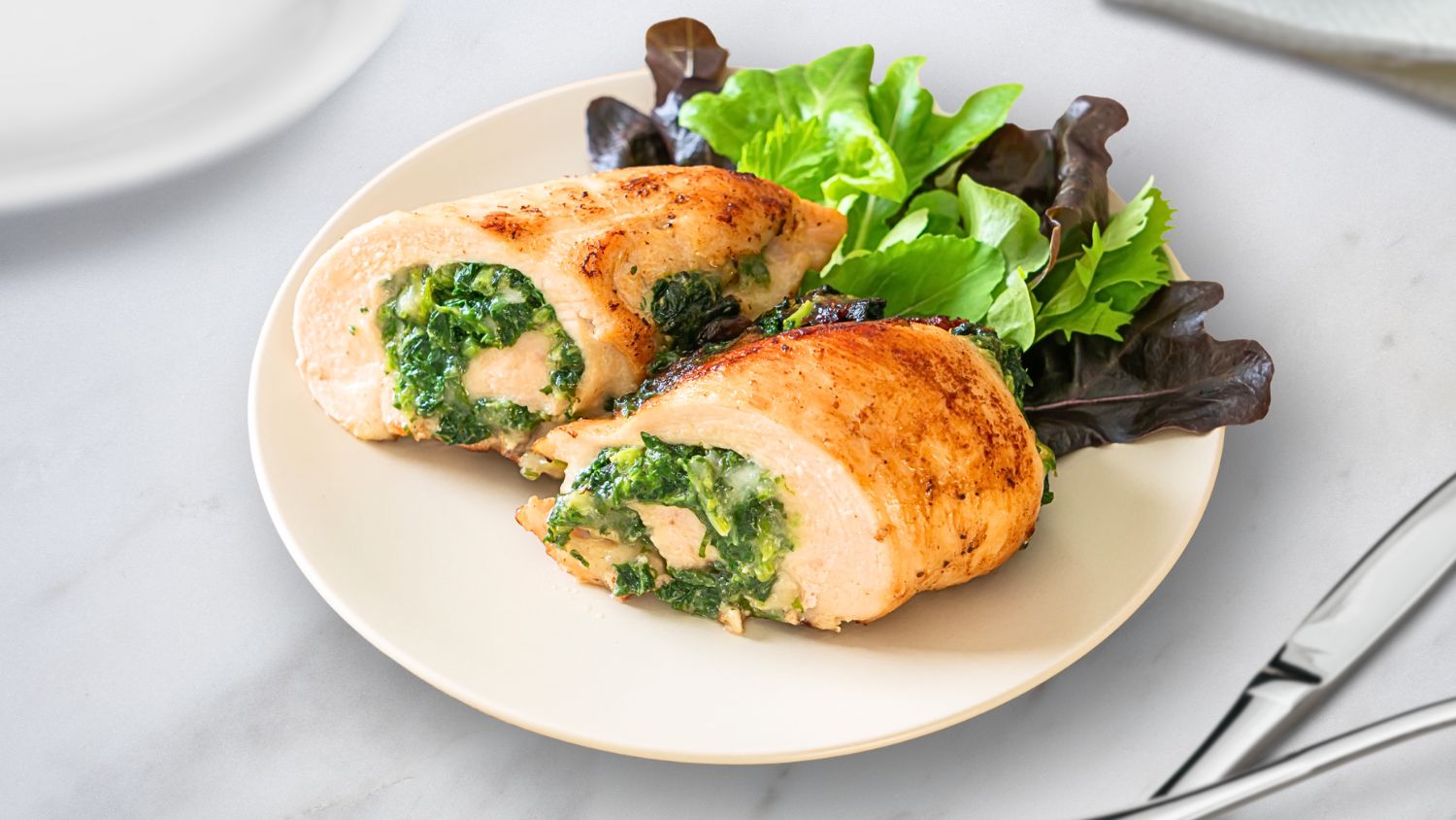 Chicken Breast Stuffed With Spinach and Feta Cheese