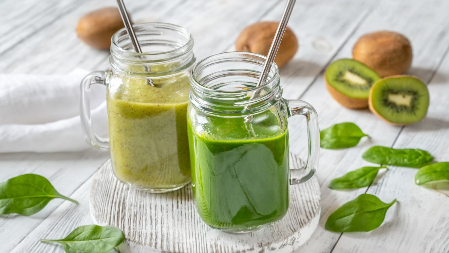 Iron-Boosting Smoothie with Spinach, Kiwi, and Black Tahini