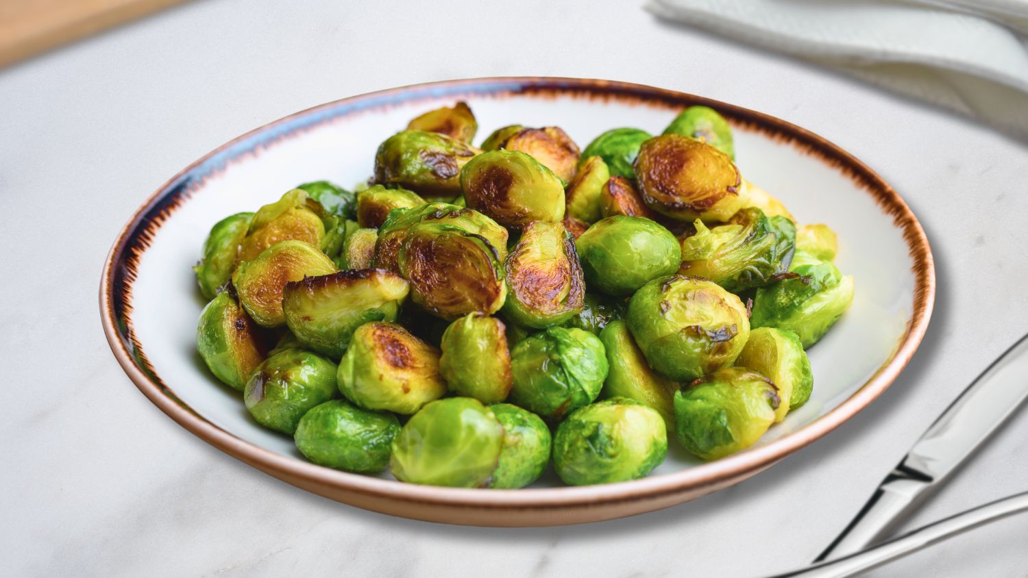 Stir-Fried Brussels Sprouts with Garlic and Ginger