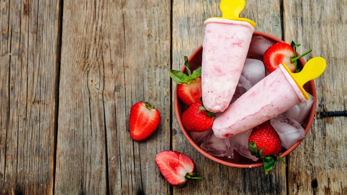 Strawberry & Collagen Popsicles