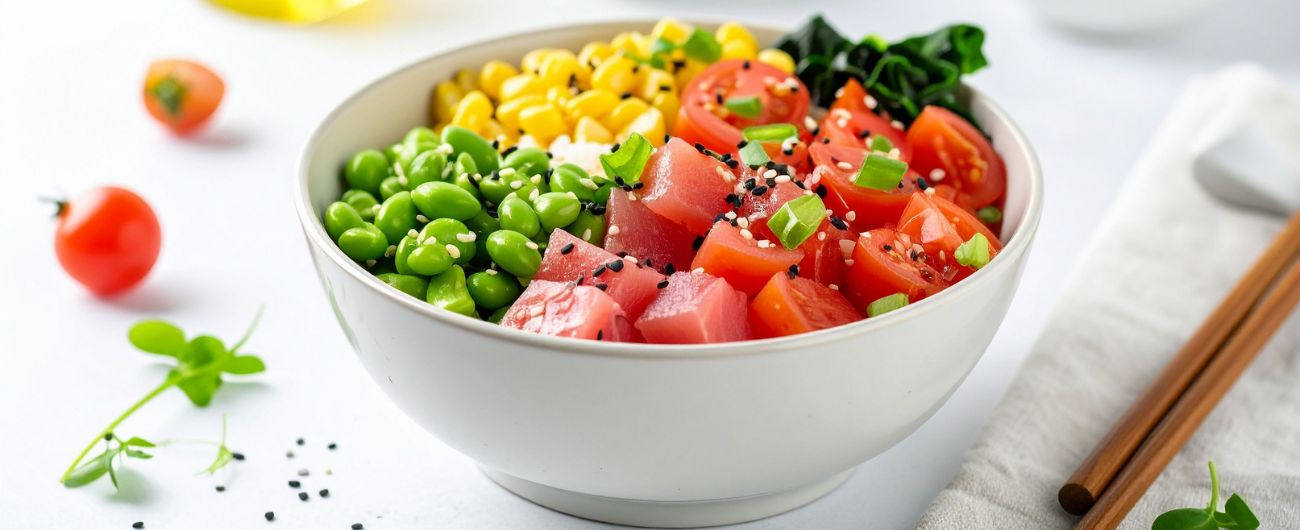 Warm Salmon and Edamame Salad