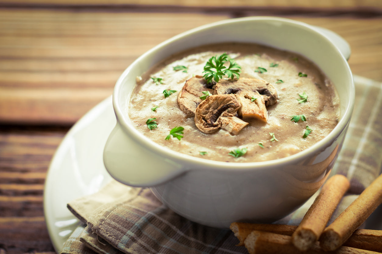Creamy Collagen Mushroom & Thyme Soup