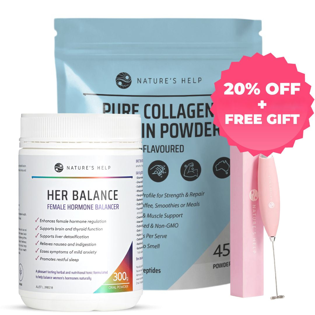 Her Balance & Collagen Protein Powder: 20% Off + Free Hand Blender