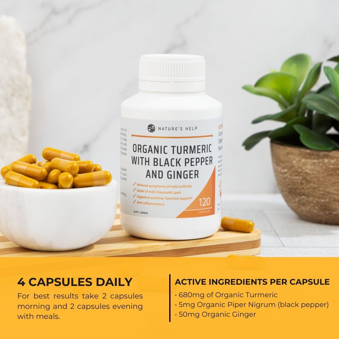 Turmeric Capsules with Black Pepper &amp; Ginger