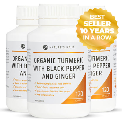 Turmeric with Black Pepper &amp; Ginger - 3 Pack